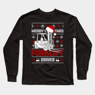 Merry Christmas Forklift Driver Long Sleeve T-Shirt